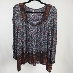 Price Drop!! ⬇️ Free People Floral Long Sleeve Top